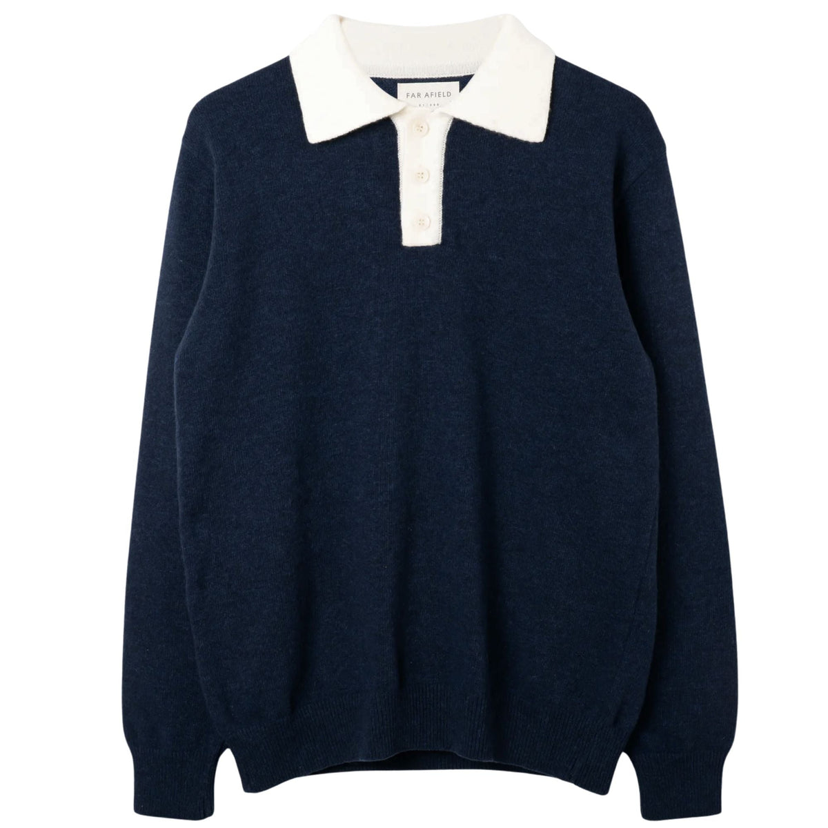 Far Afield Apa Knitted Polo - Navy