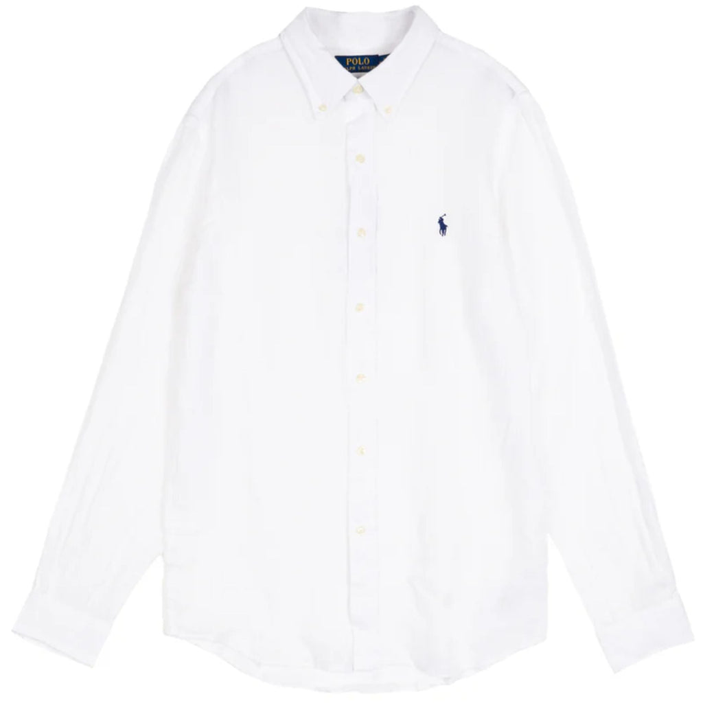 Polo Ralph Lauren Custom Fit Linen Shirt - White
