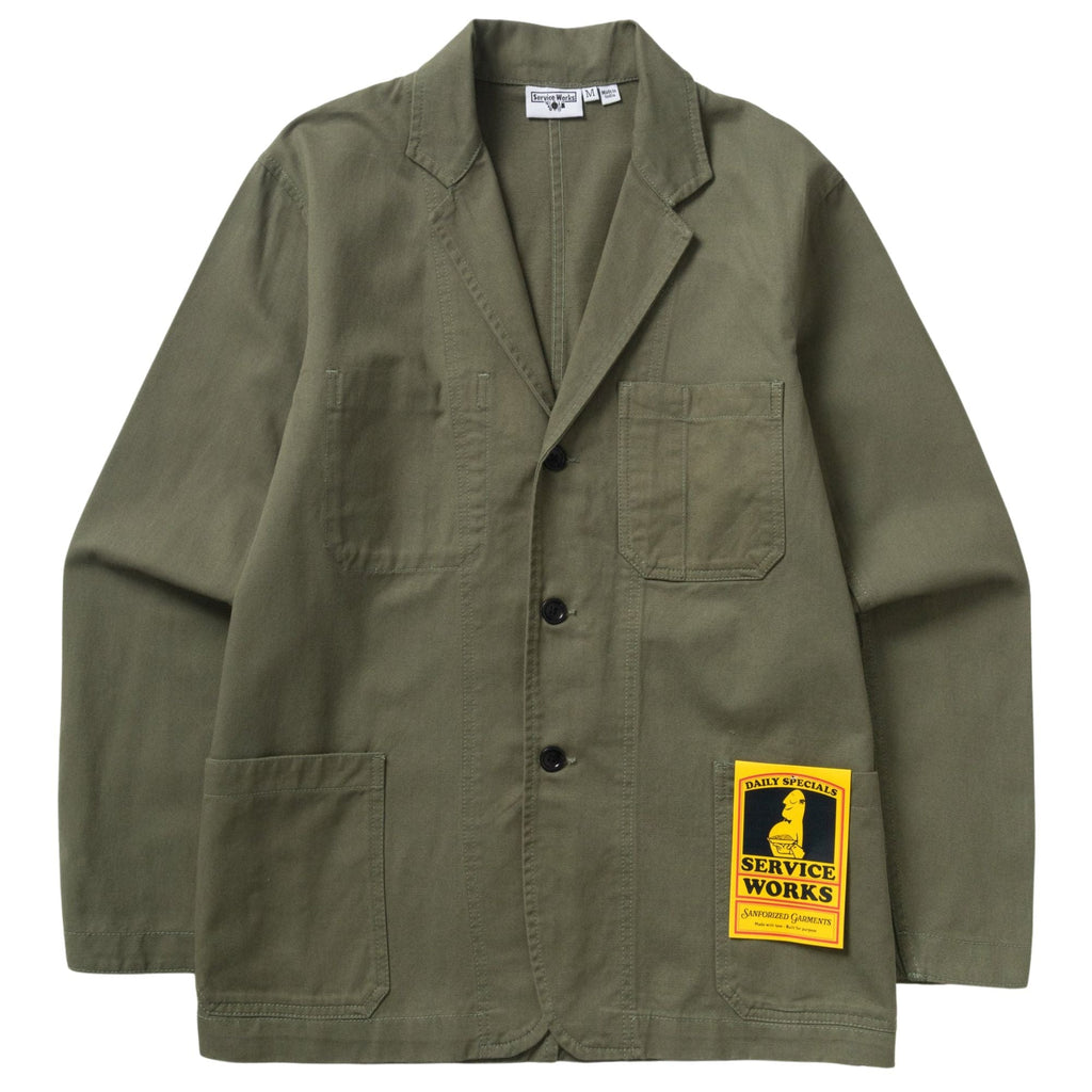 Service Works Twill Server Suit Jacket - Olive