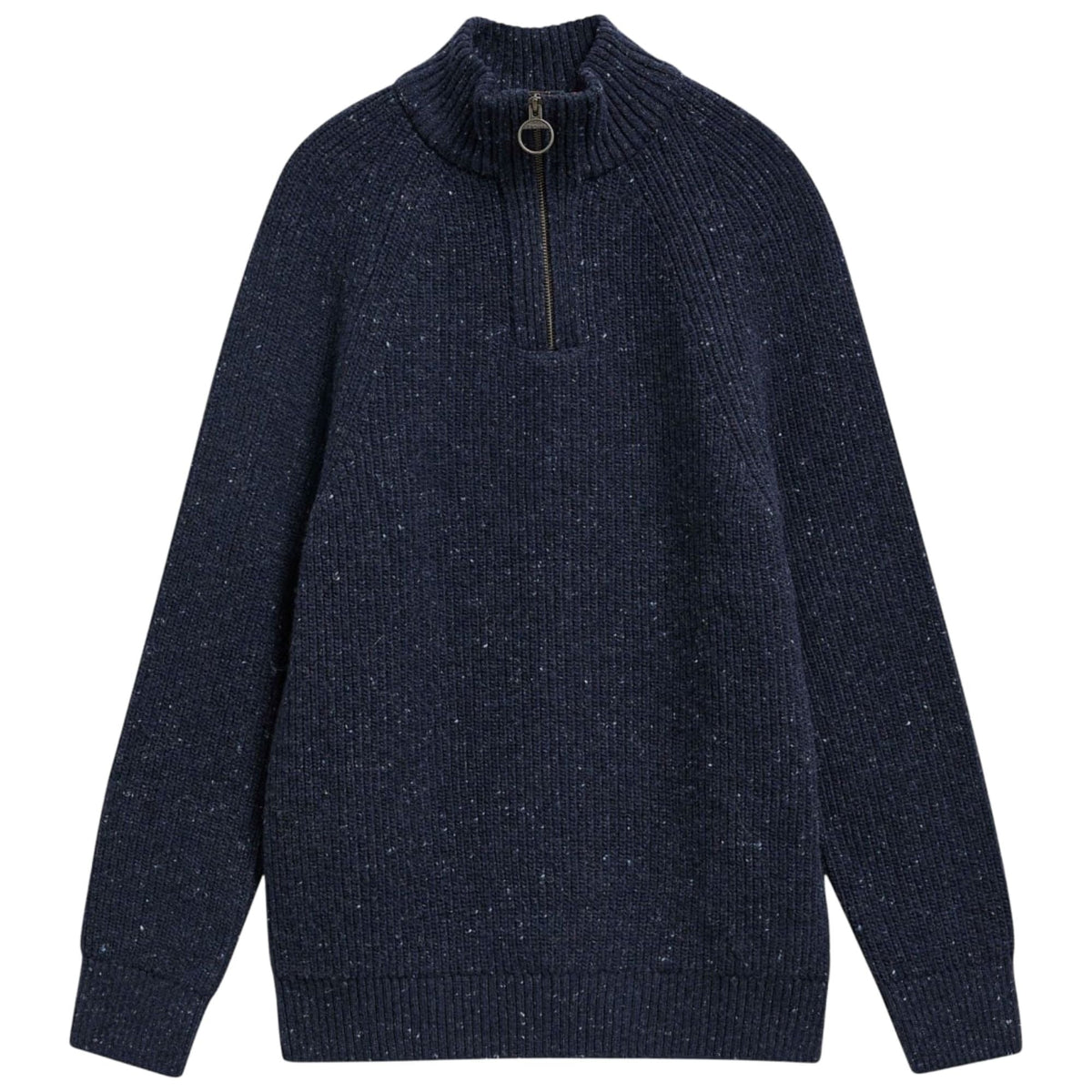 Barbour Fleck Half Zip - Navy