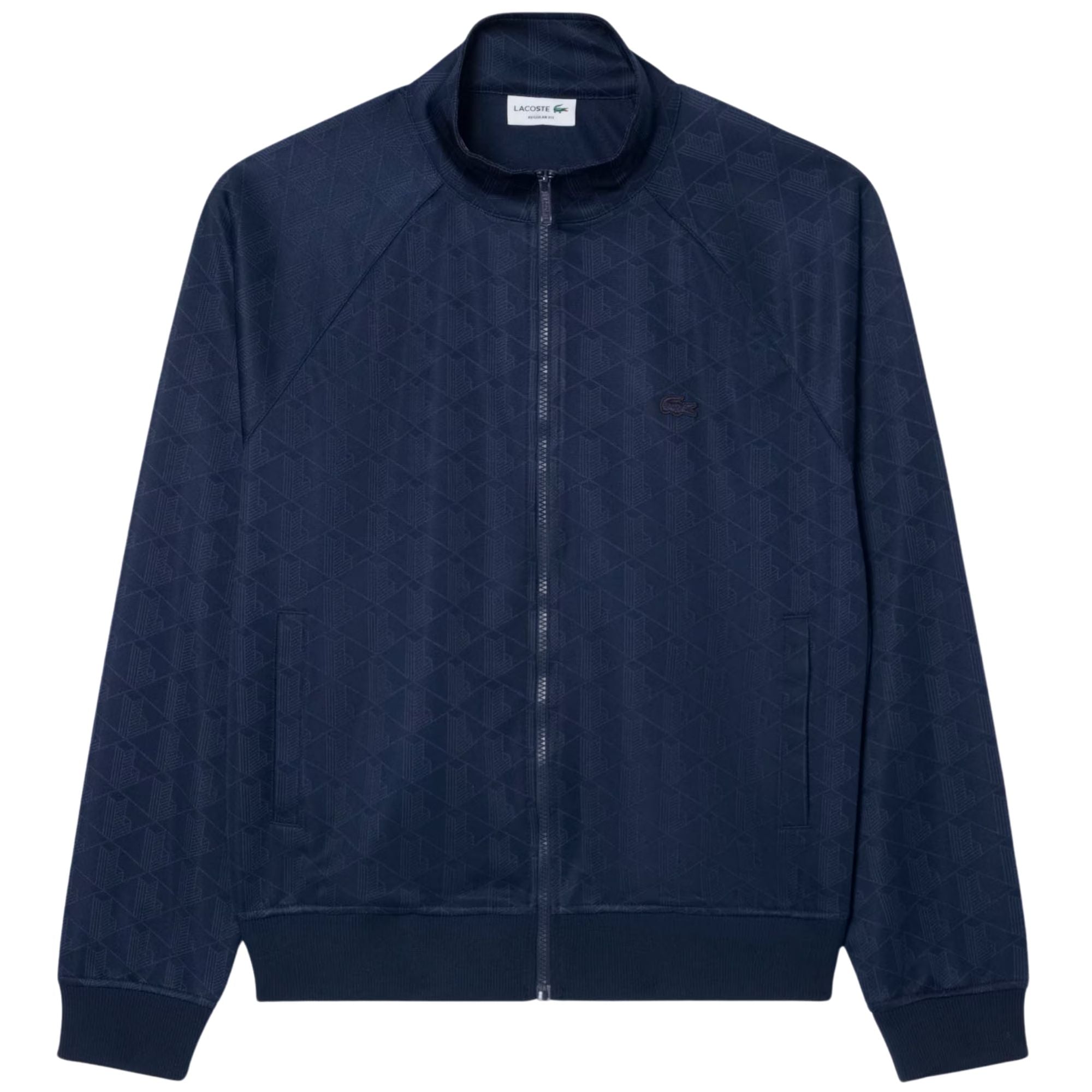 Lacoste Monogram Jacquard Zipped Jacket - Navy