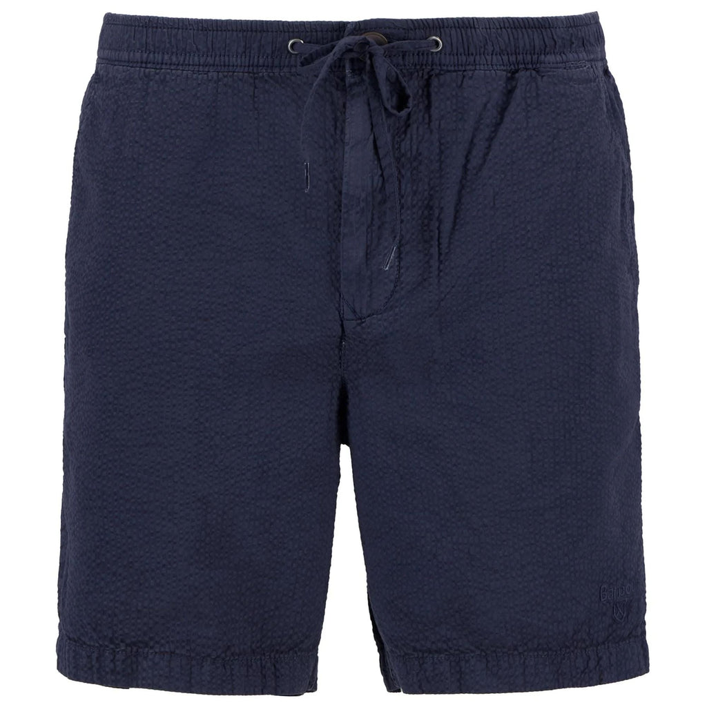 Barbour Seersucker Relaxed Shorts - Navy
