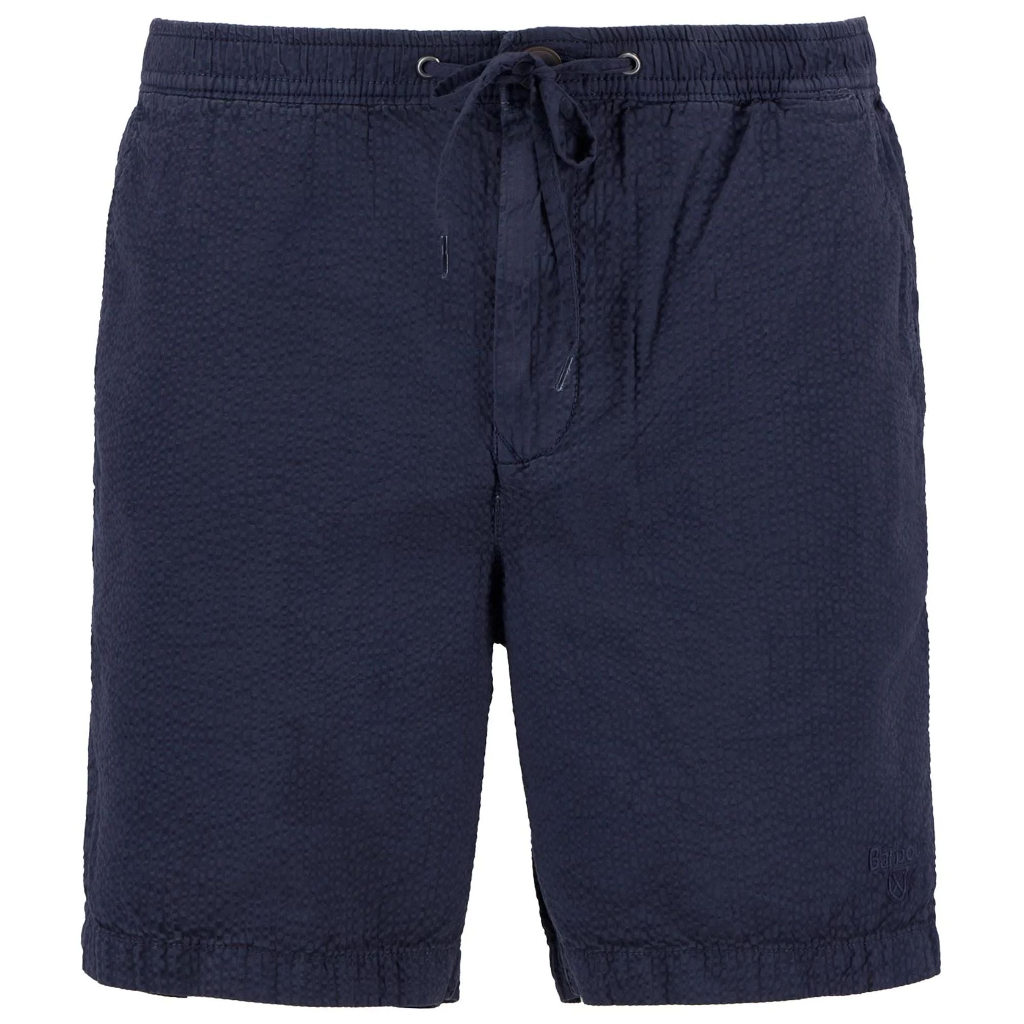 Barbour Seersucker Relaxed Shorts - Navy
