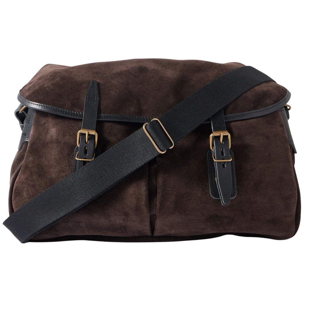 Bleu de Chauffe Musette Du Pêcheur Suede Messenger Bag - Marron Foncé