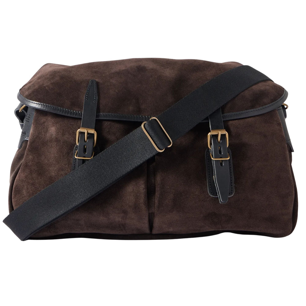 Bleu de Chauffe Musette Du Pêcheur Suede Messenger Bag - Marron Foncé