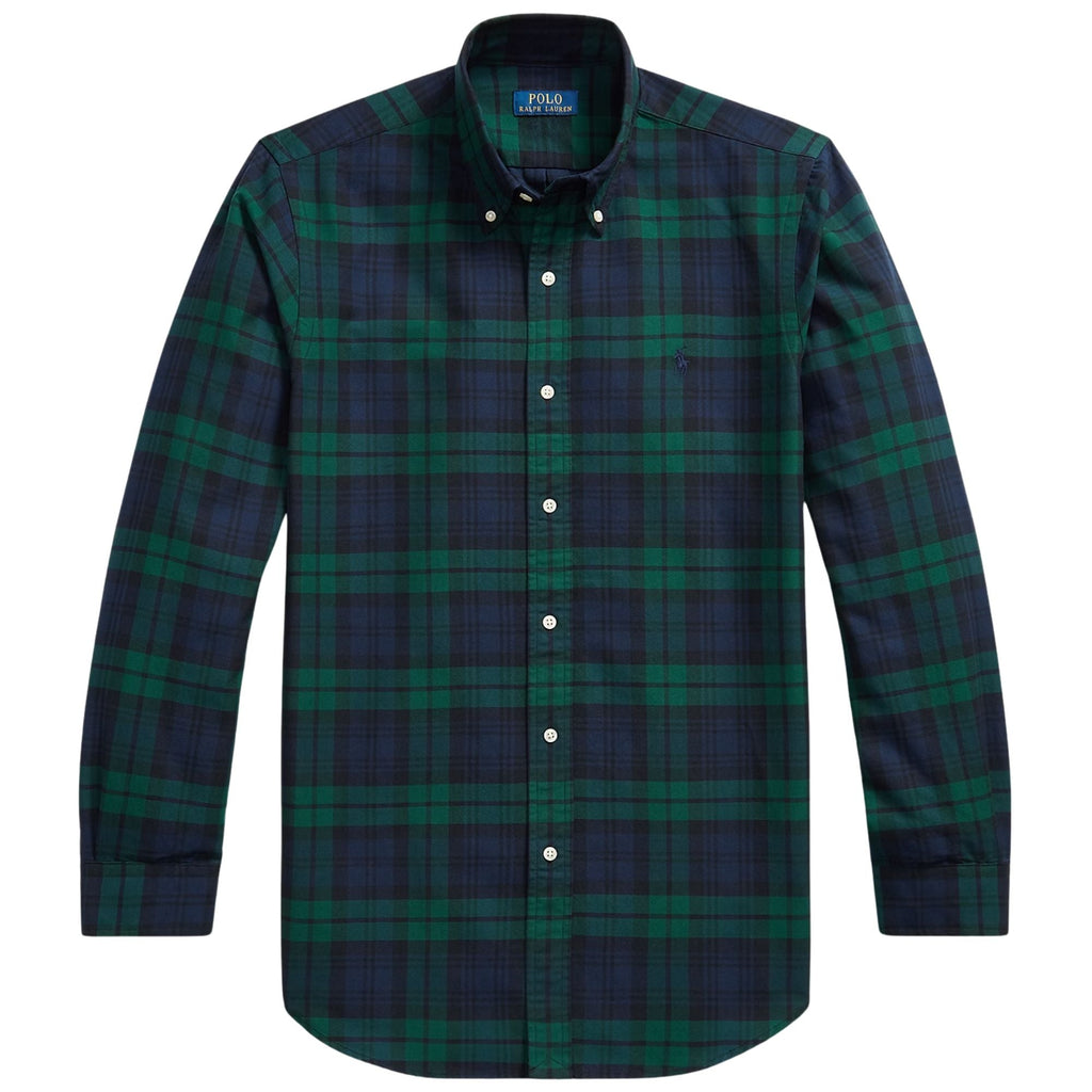 Polo Ralph Lauren Custom Fit Tattersall Oxford Shirt - Navy/Green Multi