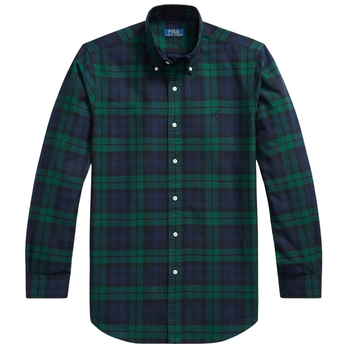 Polo Ralph Lauren Custom Fit Tattersall Oxford Shirt - Navy/Green Multi