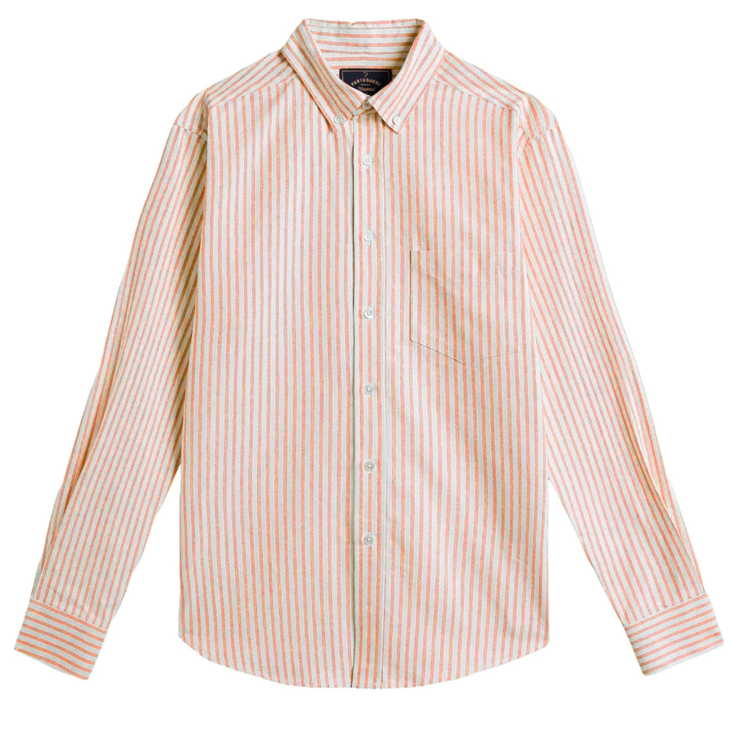Portuguese Flannel Montebelo Stripe Shirt - Salmon