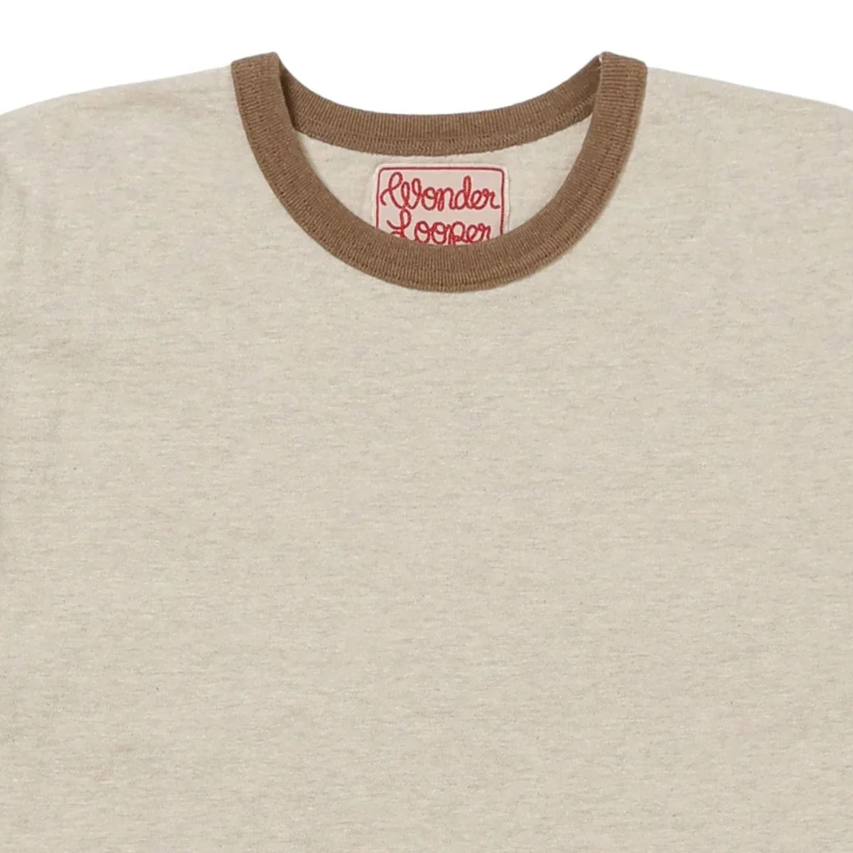Wonder Looper Recycled Cotton Foxfibre® Ringer T - Stone