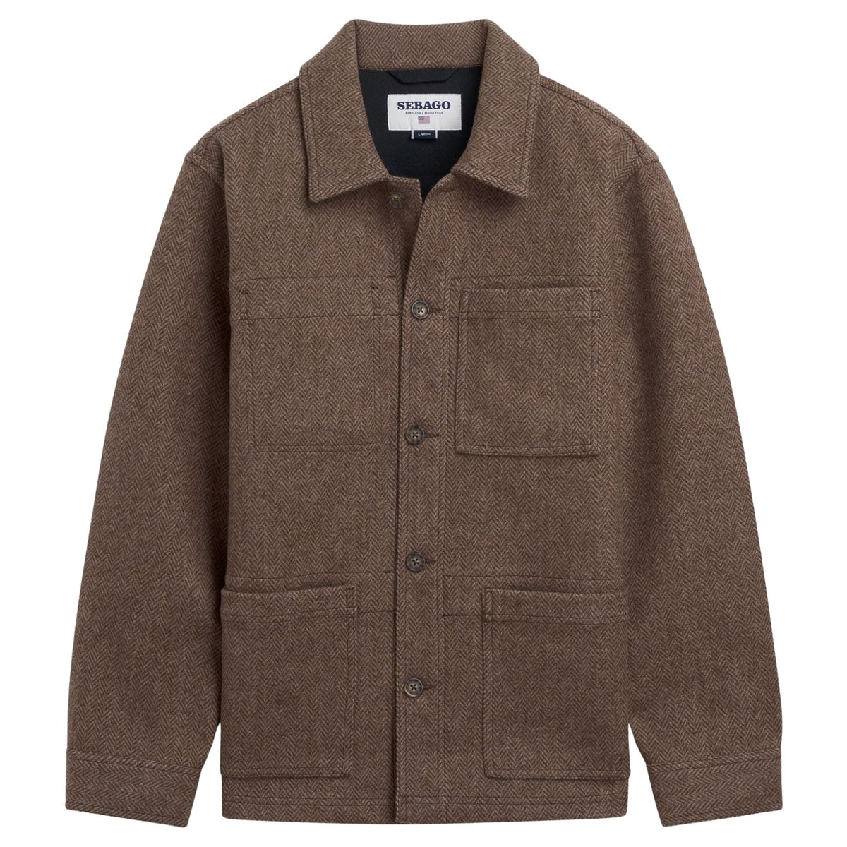 Sebago Dorr Wool Herringbone Jacket - Beige
