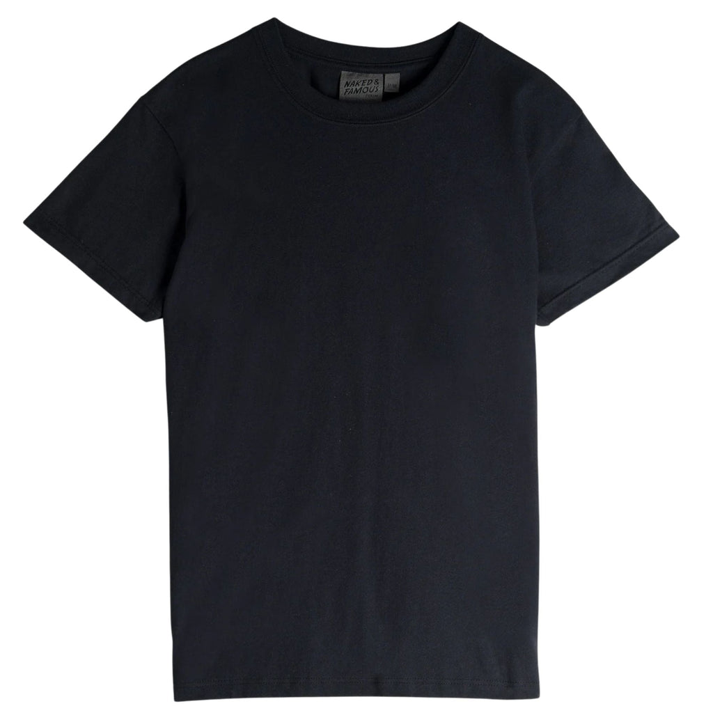 Naked and Famous Denim Circular Knit T-Shirt - Black