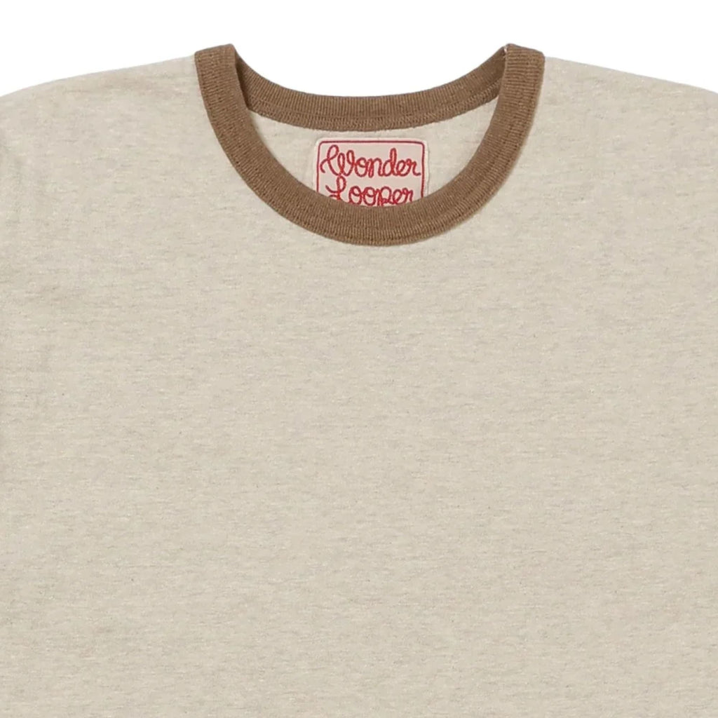 Wonder Looper Recycled Cotton Foxfibre® Ringer T - Stone
