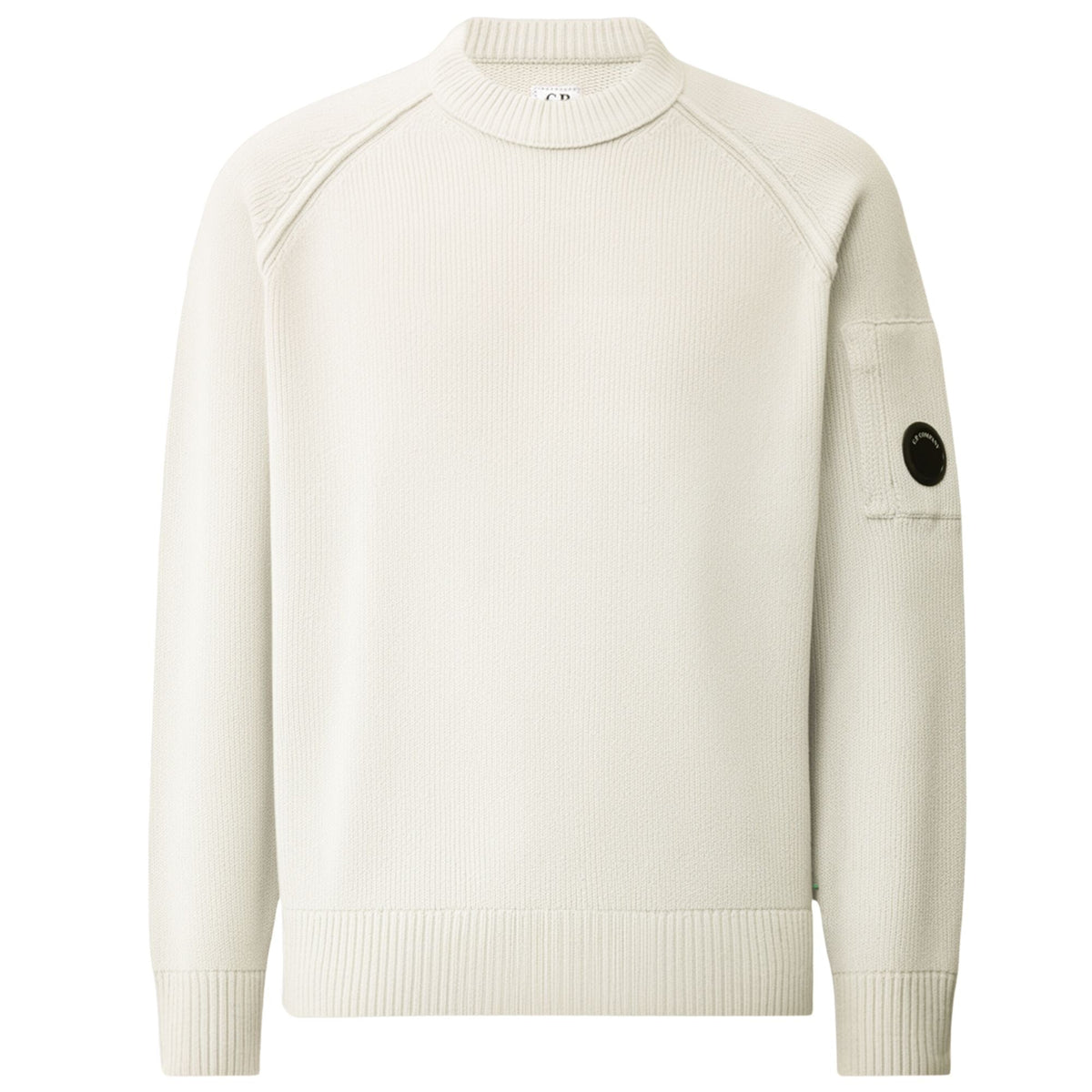 C.P Company Chenille Cotton Lens Crewneck Sweater - Ermine