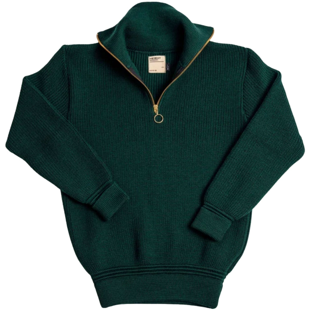 Heimat Virgin Wool Skipper Sweater - Tannen Gruen