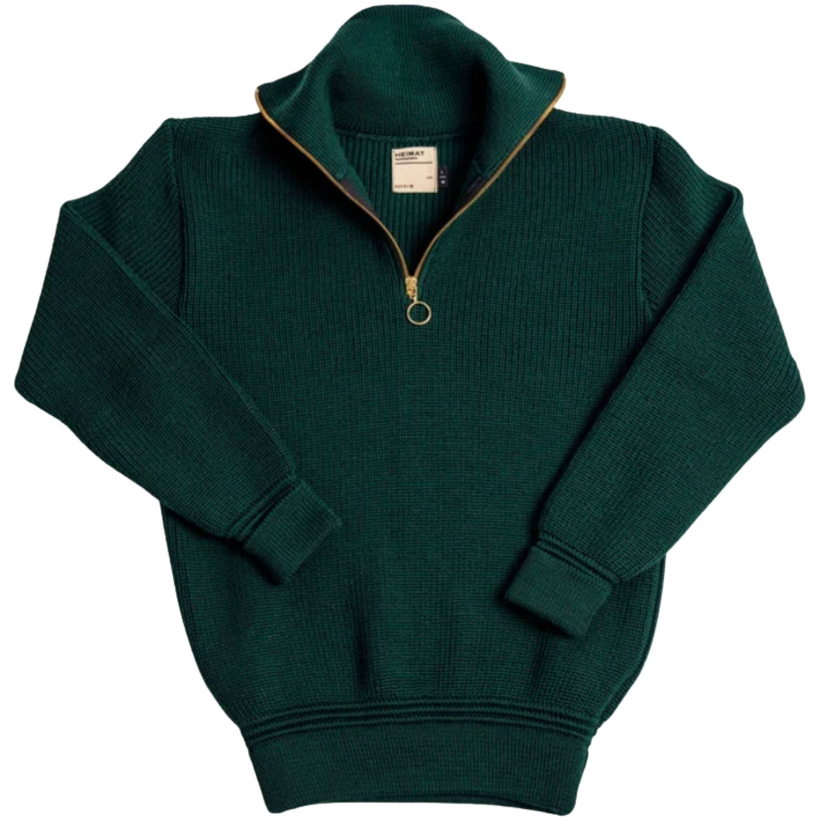 Heimat Virgin Wool Skipper Sweater - Tannen Gruen