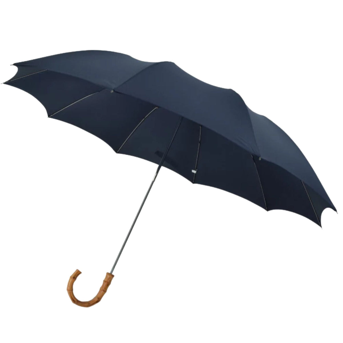 Fox Umbrellas TEL4 Whangee Crook Umbrella - Navy