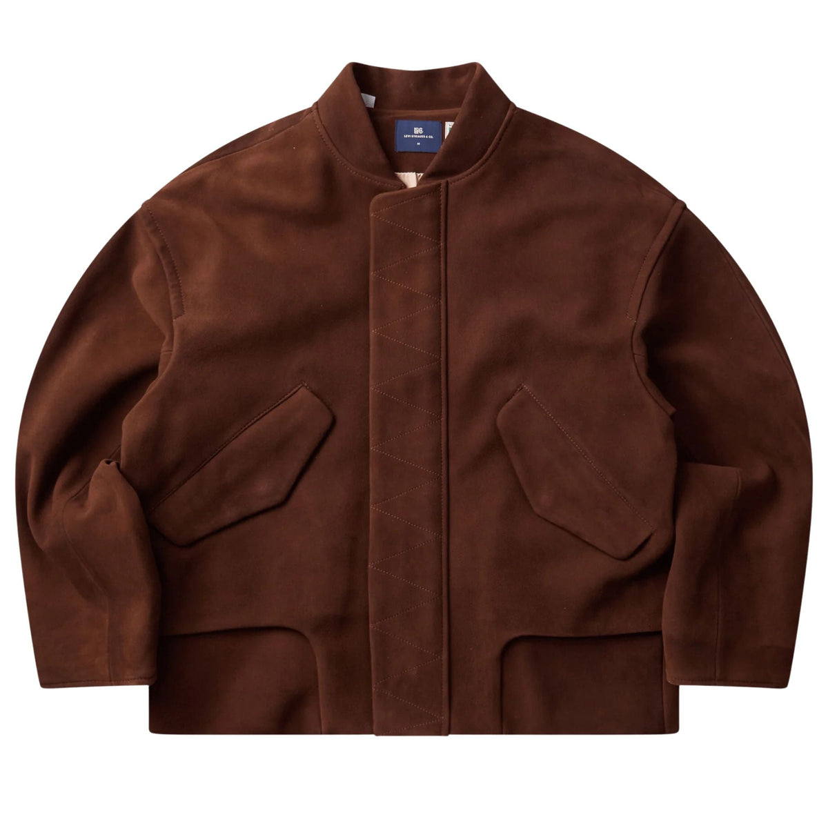 Levi's Blue Tab Suede Bomber Jacket - Brown