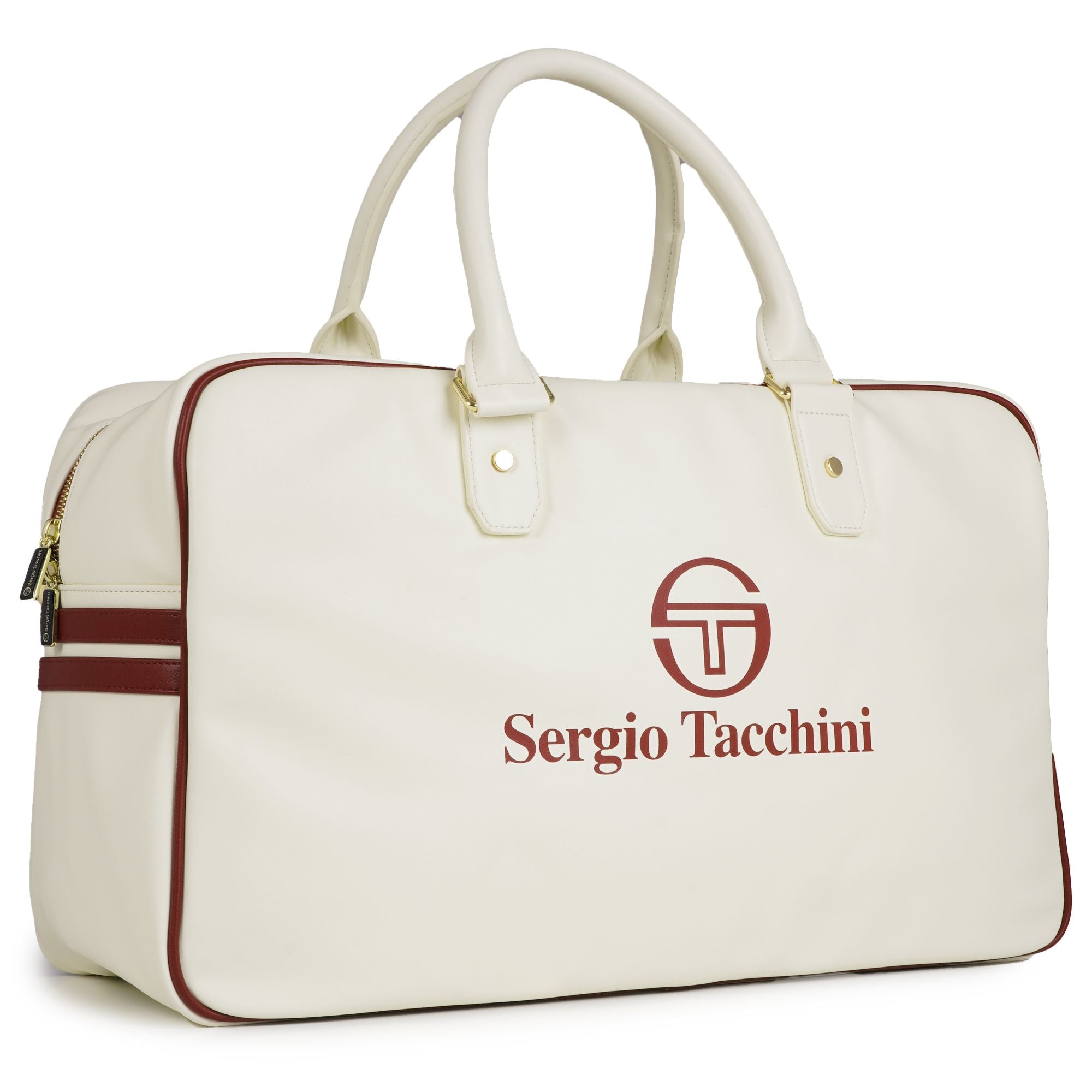 Sergio Tacchini x Stuarts Railton Holdall - Buttercream/Merlot