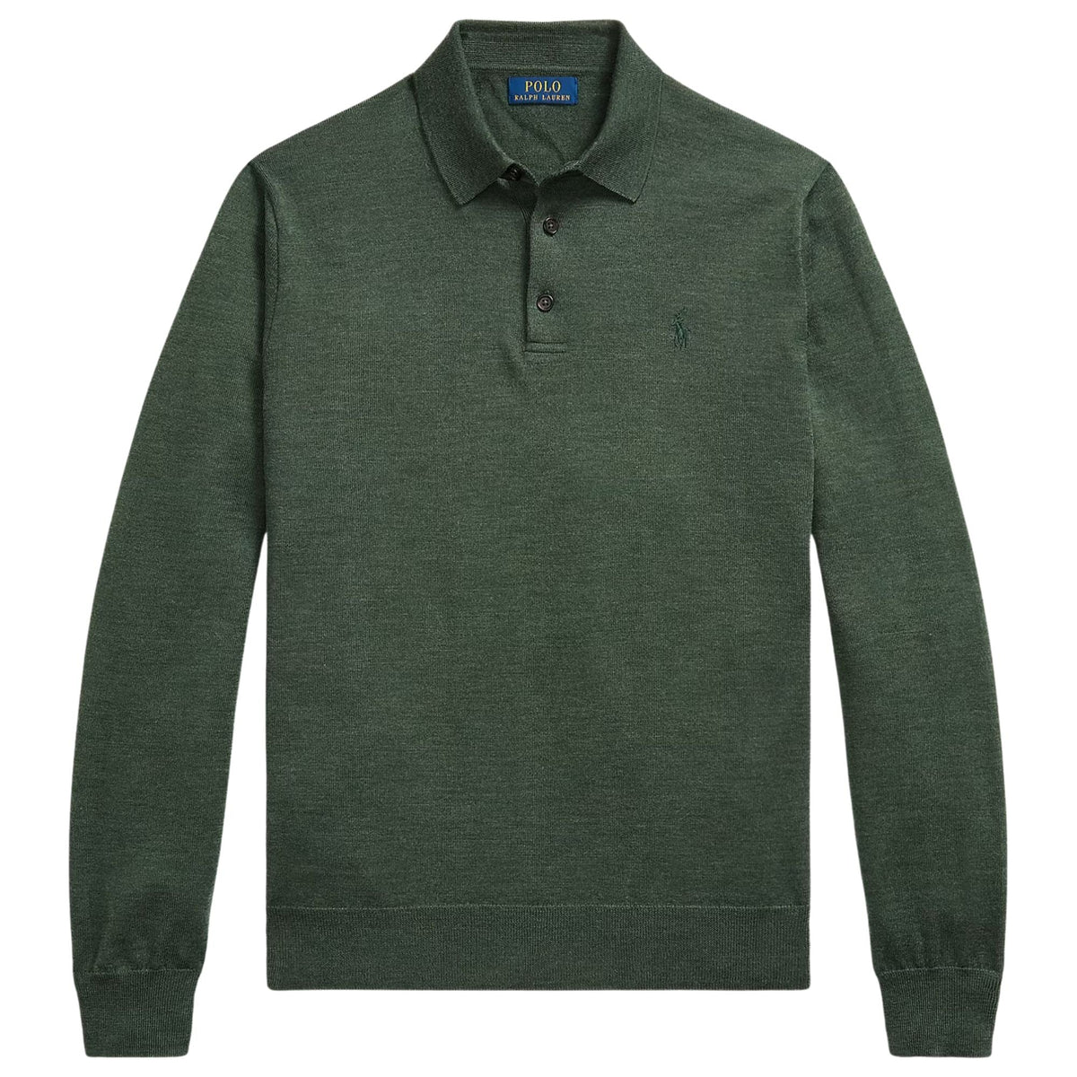 Polo Ralph Lauren Wool Polo Collar Jumper - Lodgepole Pine Heather