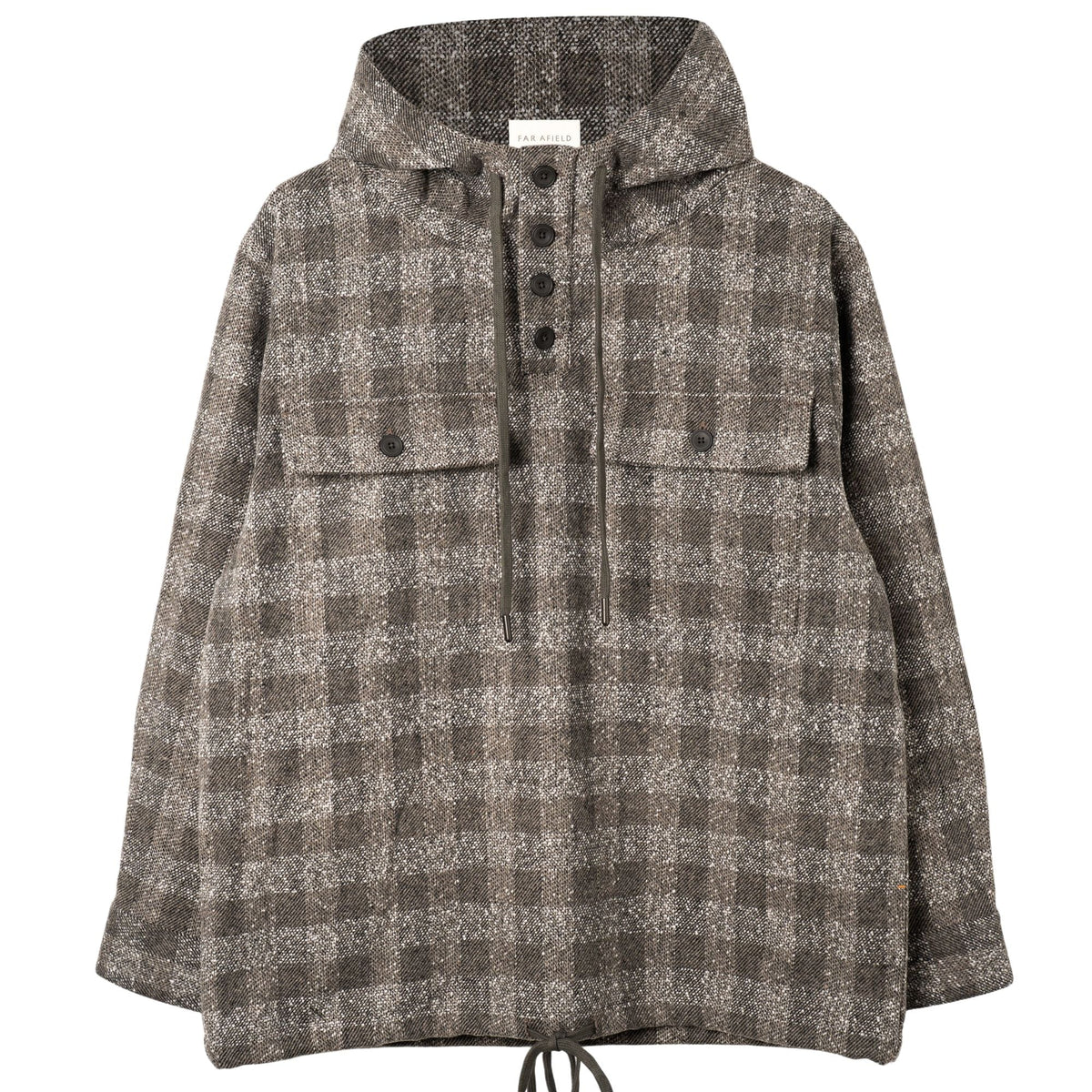 Far Afield Portree Smock - Light Grey Check