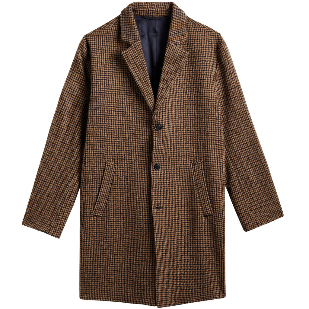Portuguese Flannel Pied Poule Overcoat - Houndstooth