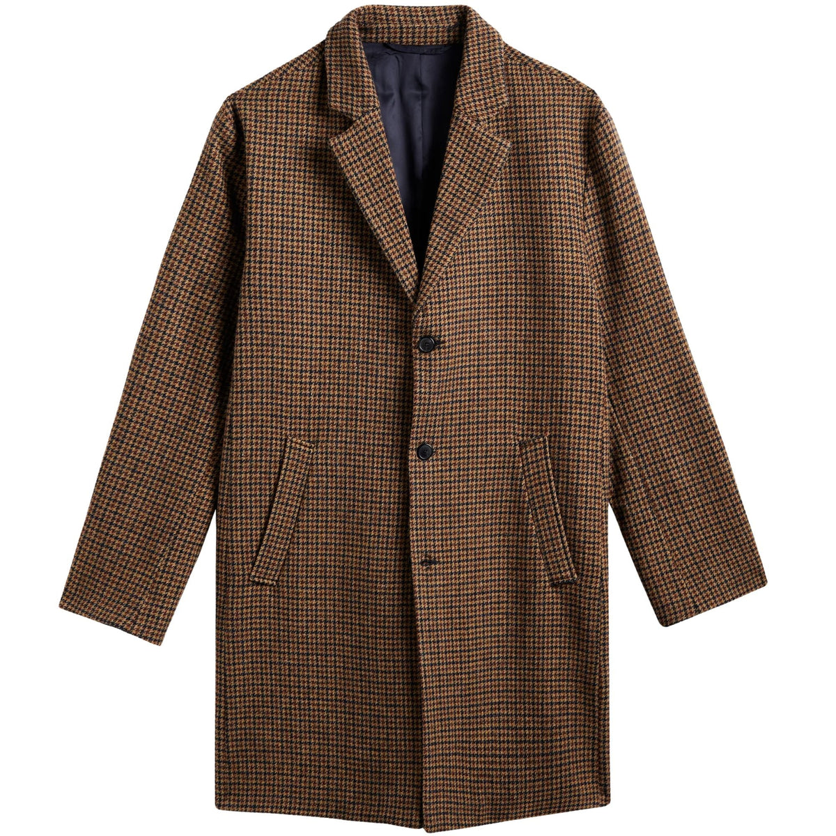 Portuguese Flannel Pied Poule Overcoat - Houndstooth