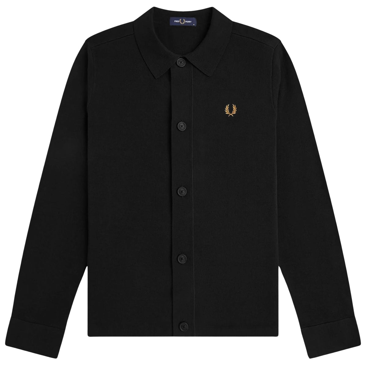 Fred Perry Knitted Overshirt - Black