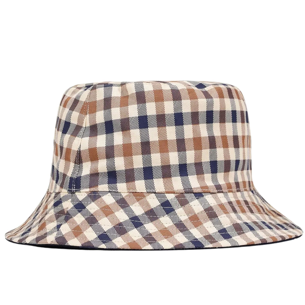 Aquascutum Reversible Cotton Bucket Hat - Club Check