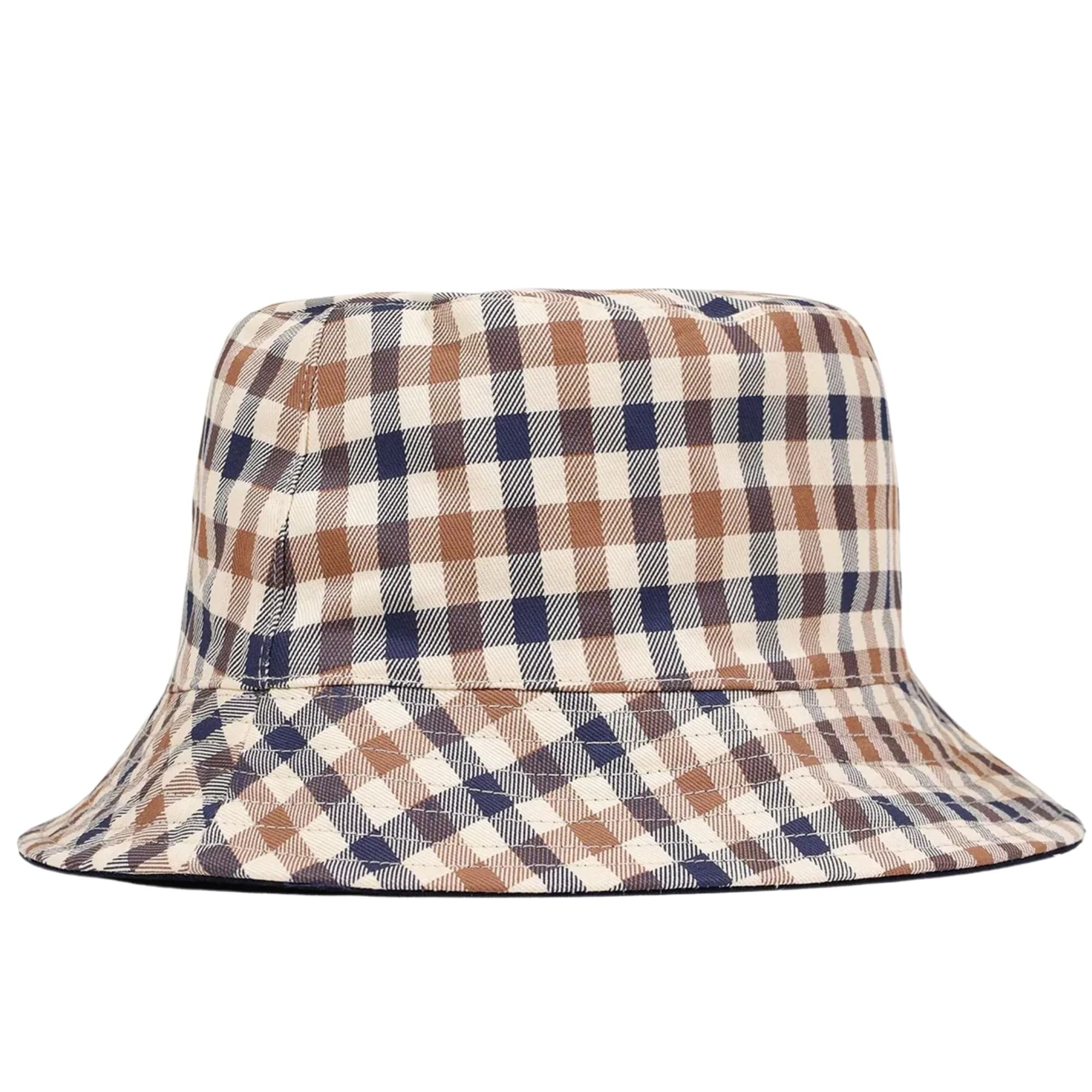 Aquascutum Reversible Cotton Bucket Hat - Club Check