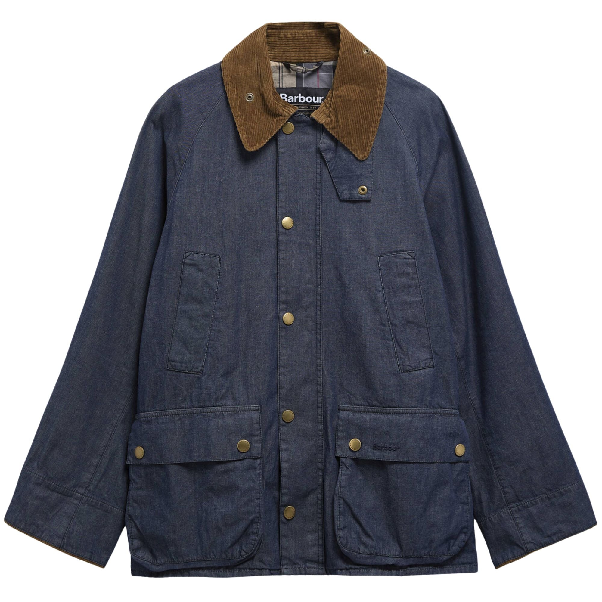 Oversized Bedale Denim Casual Jacket - Indigo