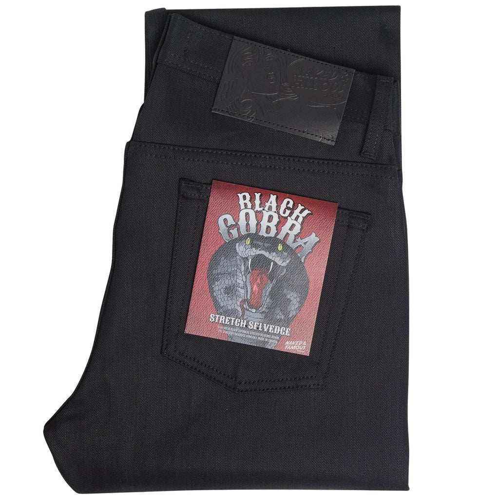 Naked and Famous Denim Weird Guy Cobra Stretch Selvedge - Black