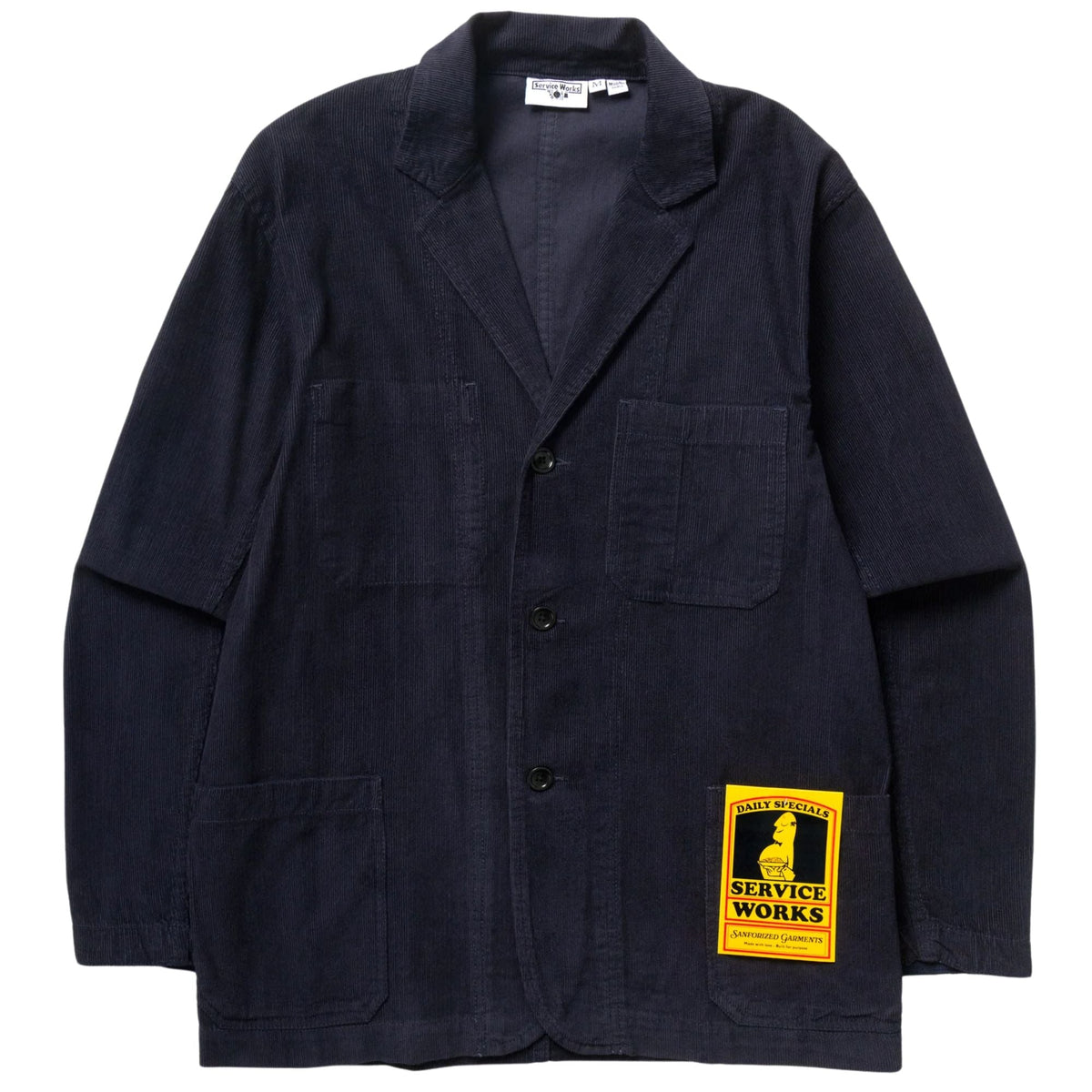 Service Works Fine Cord Server Suit Jacket - Dark Navy
