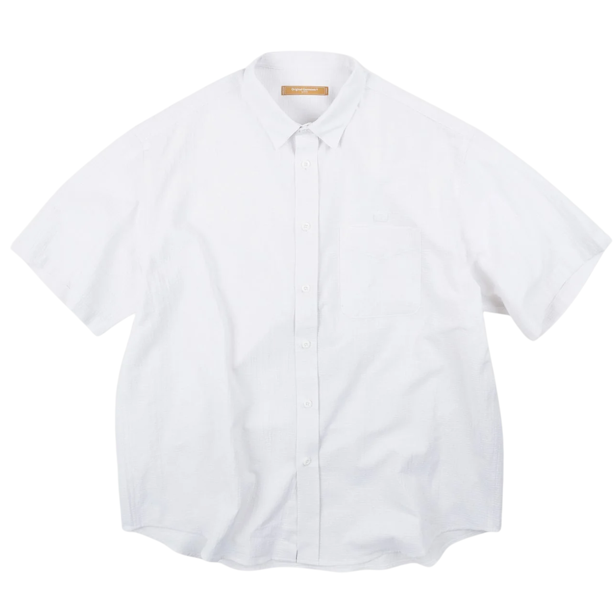 FrizmWORKS OG Dobby Weave Seersucker Half Shirt - White