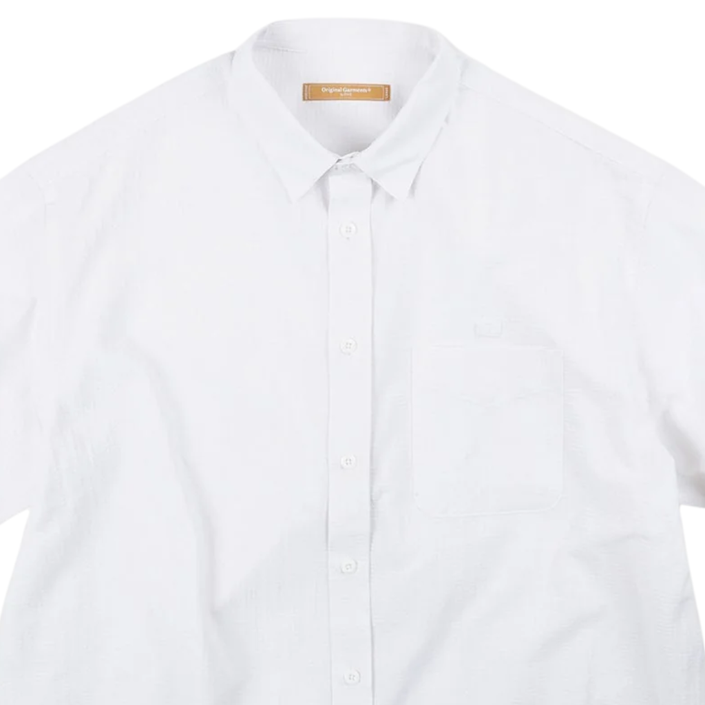 FrizmWORKS OG Dobby Weave Seersucker Half Shirt - White