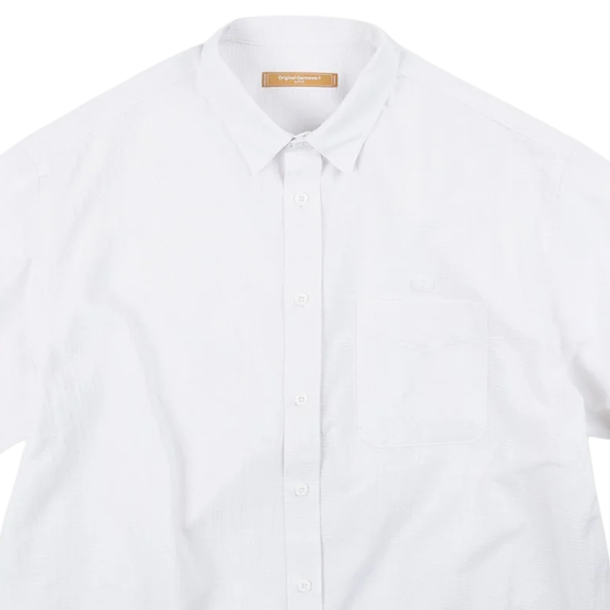 OG Dobby Weave Seersucker Half Shirt - White