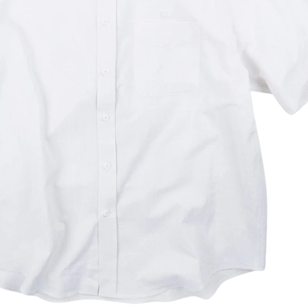 FrizmWORKS OG Dobby Weave Seersucker Half Shirt - White