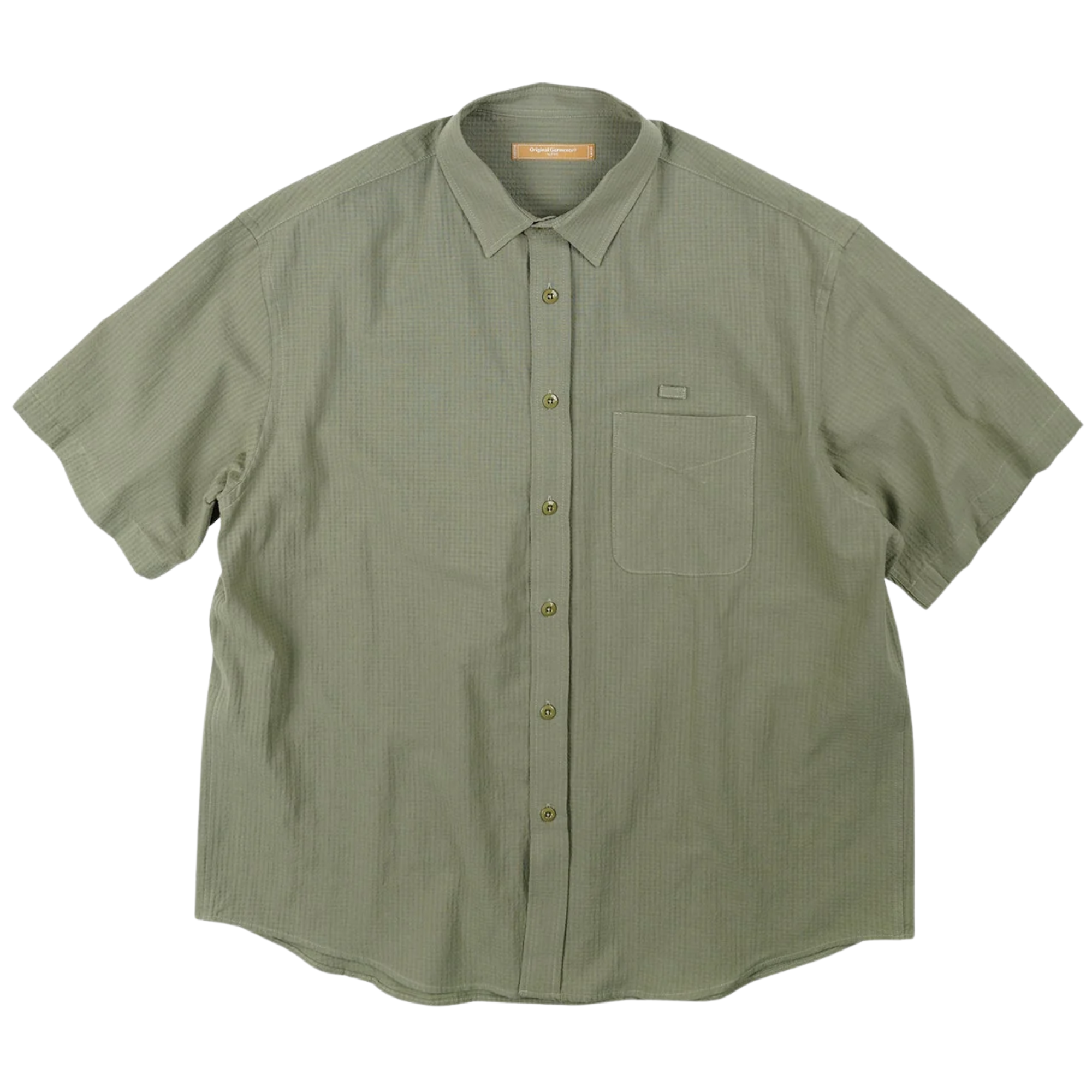 OG Dobby Weave Seersucker Half Shirt - Olive