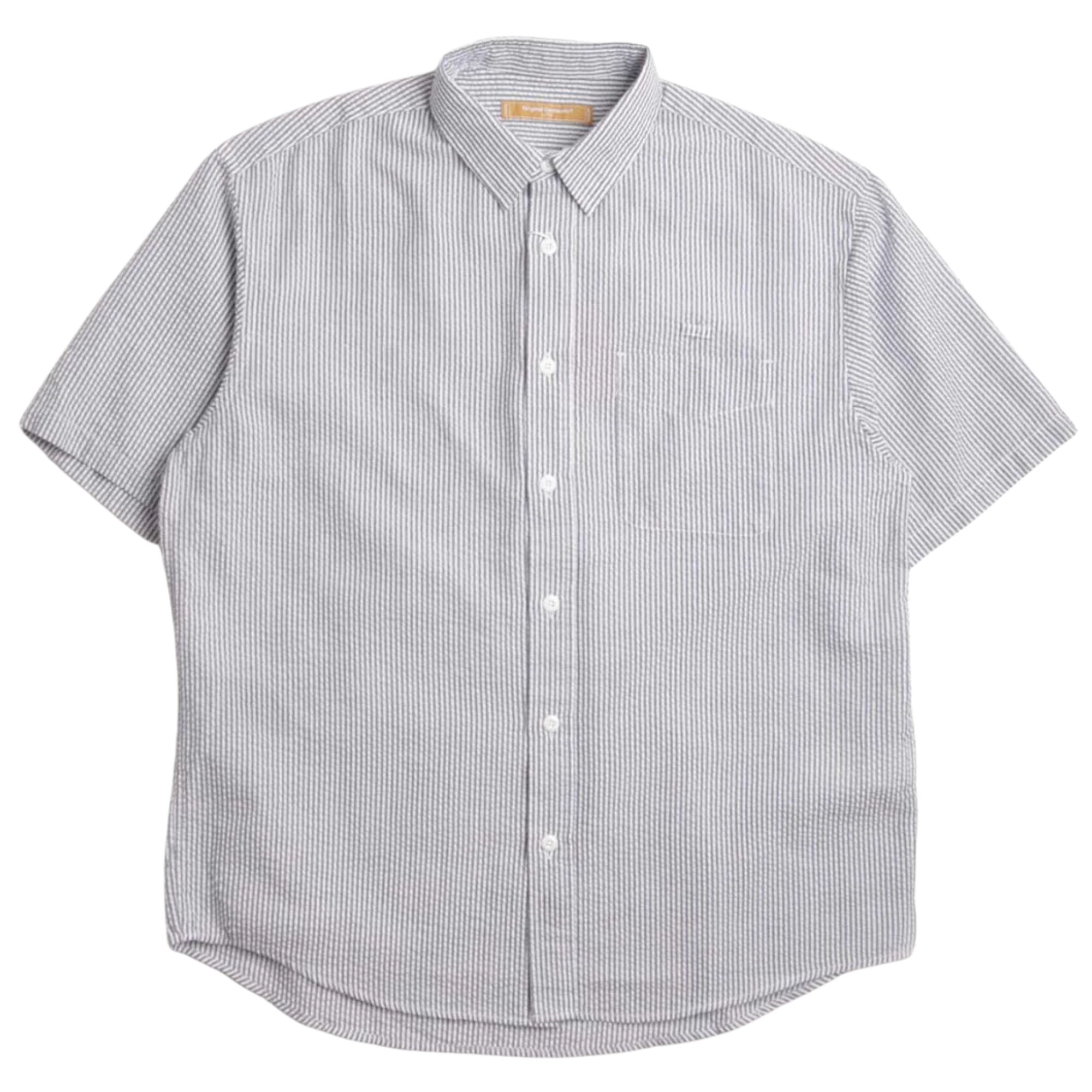 OG Stripe Seersucker Half Shirt - Black