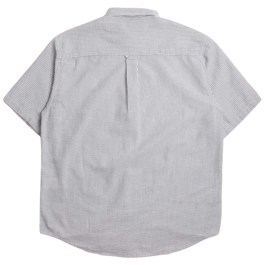 OG Stripe Seersucker Half Shirt - Black