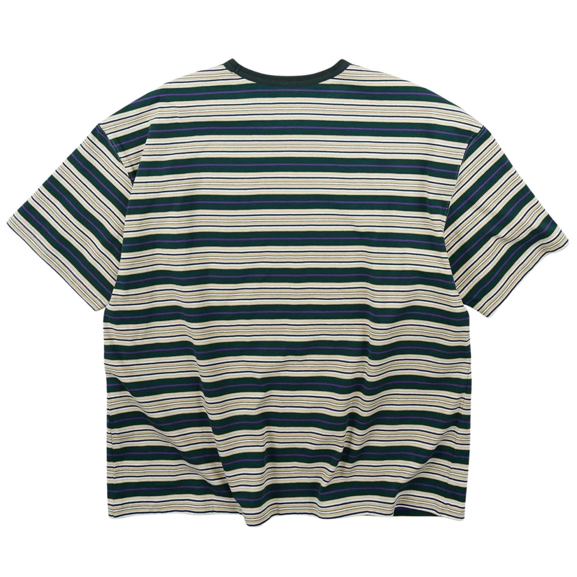 Horizon Stripe Half T-Shirt - Dark Green