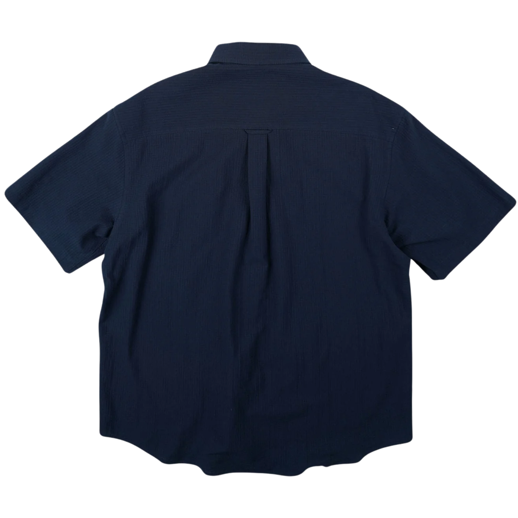 FrizmWORKS OG Dobby Weave Seersucker Half Shirt - Navy
