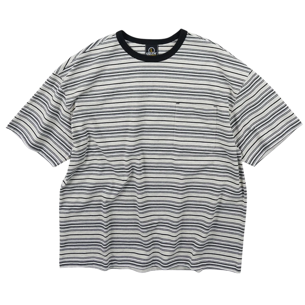 FrizmWORKS Horizon Stripe Half T-Shirt - Oatmeal
