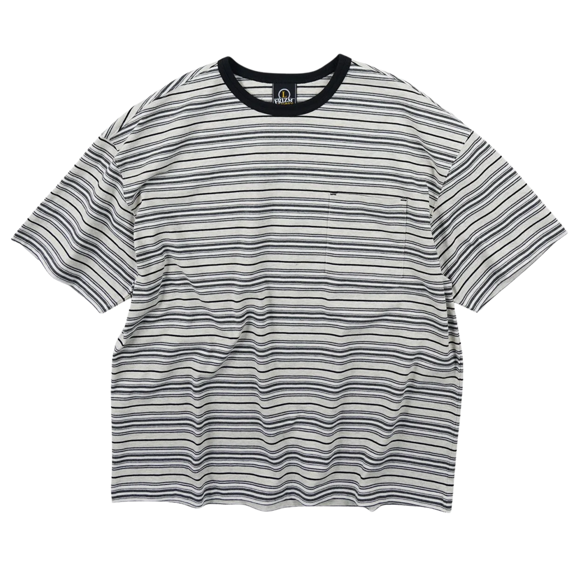 FrizmWORKS Horizon Stripe Half T-Shirt - Oatmeal