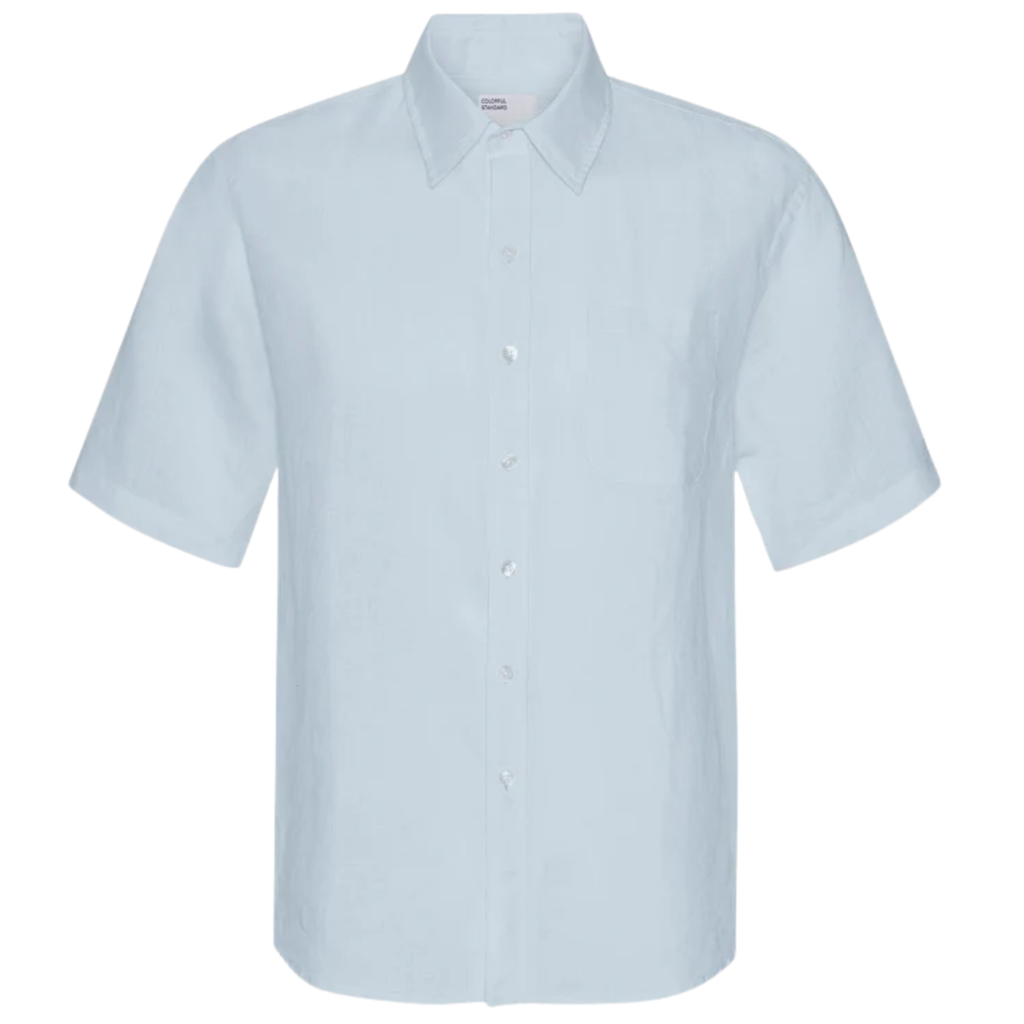 Colorful Standard Linen Short Sleeve Shirt - Polar Blue