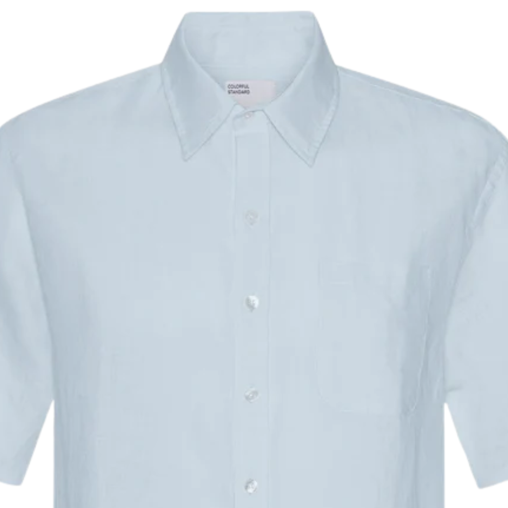 Colorful Standard Linen Short Sleeve Shirt - Polar Blue
