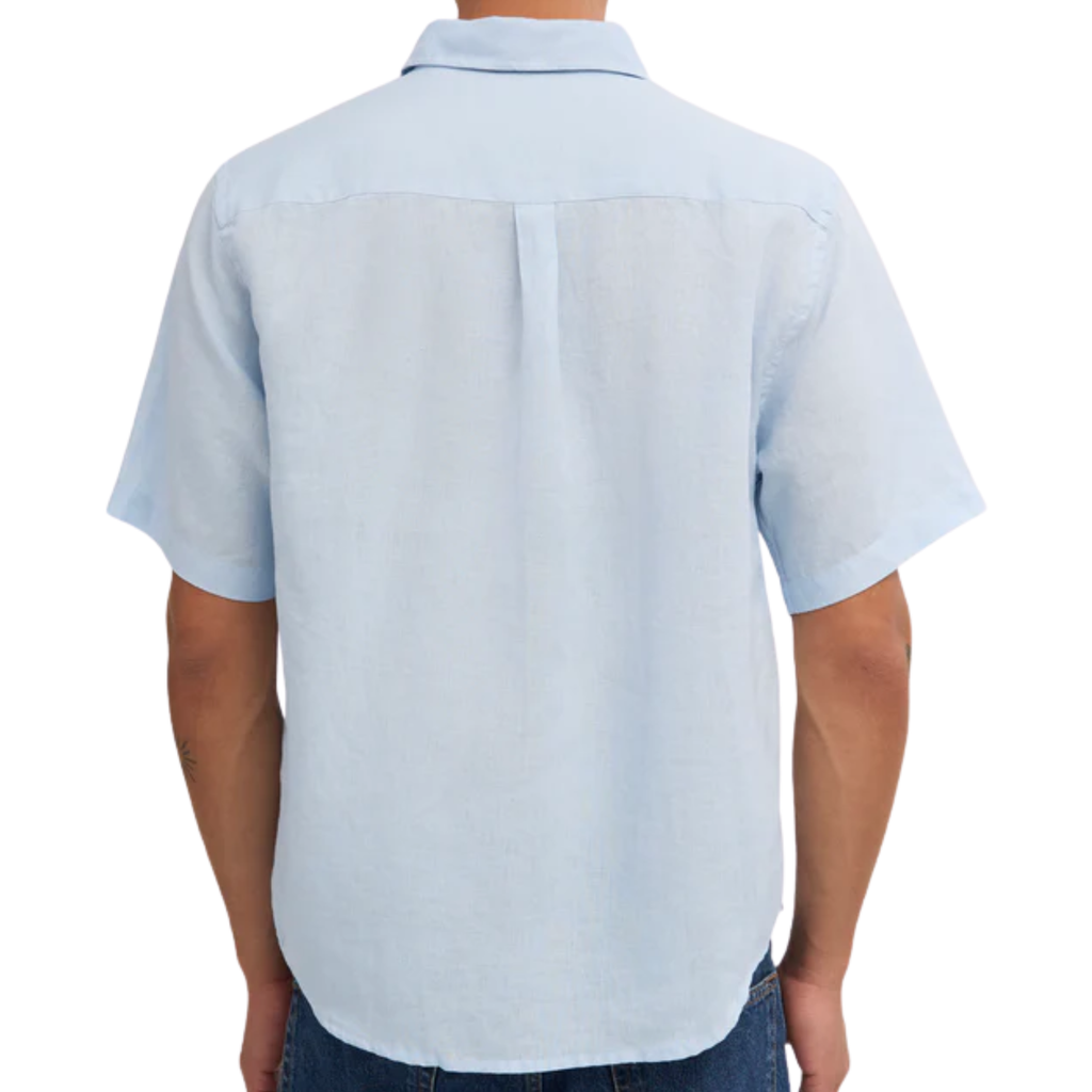 Colorful Standard Linen Short Sleeve Shirt - Polar Blue