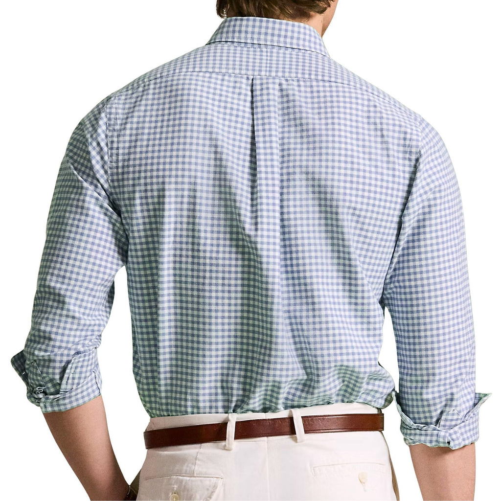 Polo Ralph Lauren Custom Fit Gingham Oxford Shirt - Blue