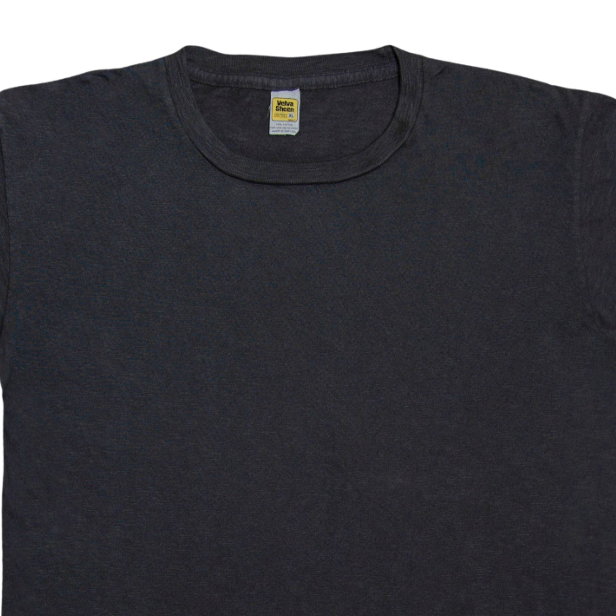 Velva Sheen Rolled Short Sleeve Crew Neck T-Shirt - Black