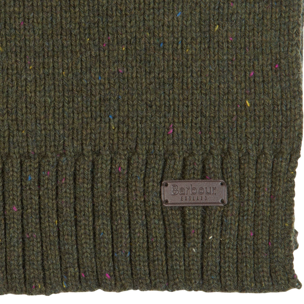 Barbour Carlton Fleck Beanie & Scarf Gift Set - Olive