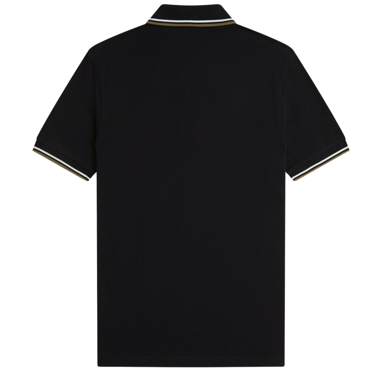 Fred Perry M3600 Twin Tipped Polo - Black/Snow White/Bronze